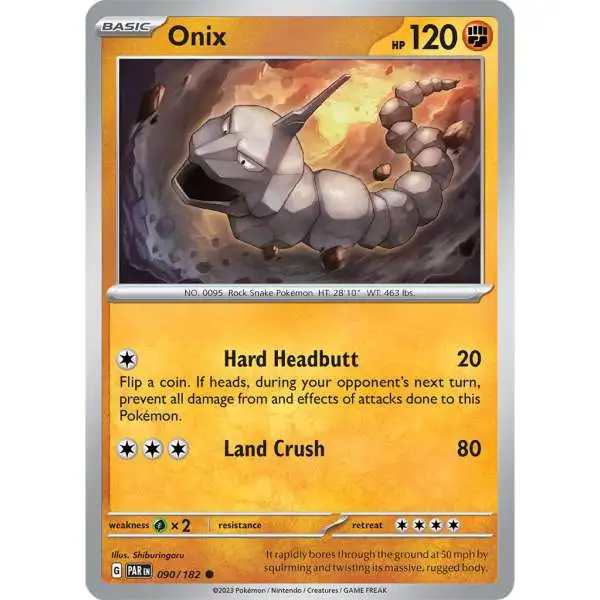 Pokemon Trading Card Game Paradox Rift Common Onix #90