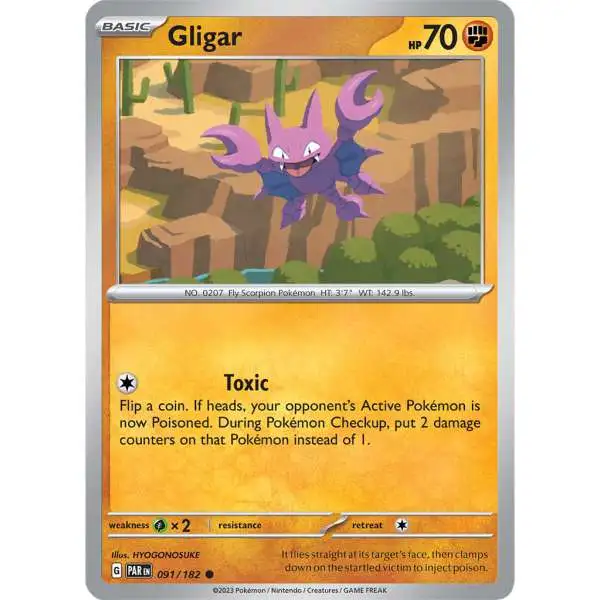 Pokemon Trading Card Game Paradox Rift Common Gligar #91