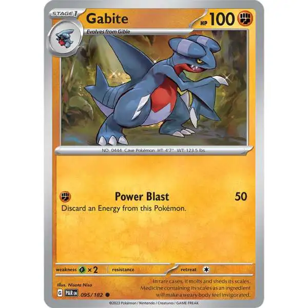 Pokemon Trading Card Game Paradox Rift Common Gabite #95