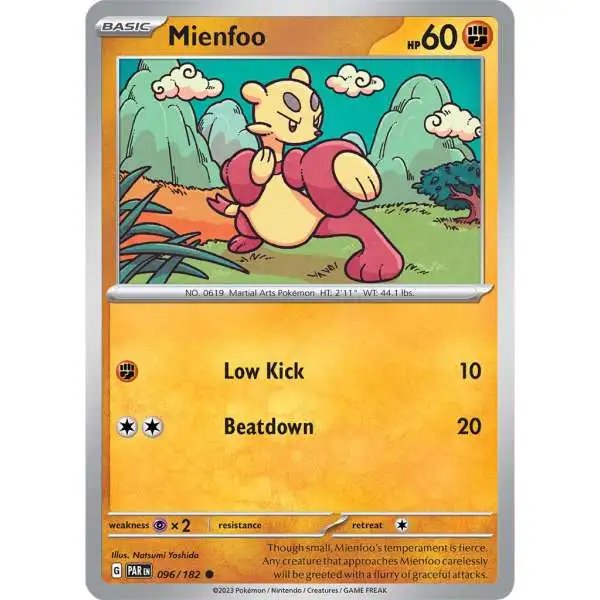 Pokemon Trading Card Game Paradox Rift Common Mienfoo #96