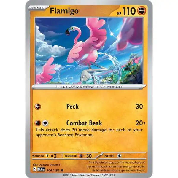 Pokemon Trading Card Game Paradox Rift Common Flamigo #106