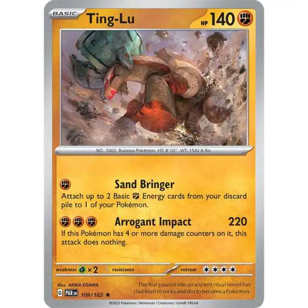 Pokemon Trading Card Game Paradox Rift Holo Rare Ting-Lu #109