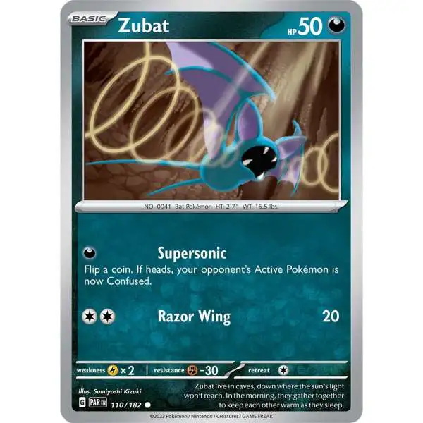 Pokemon Trading Card Game Paradox Rift Common Zubat #110
