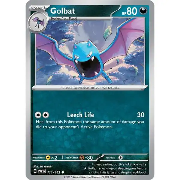 Pokemon Trading Card Game Paradox Rift Common Golbat #111