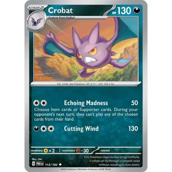 Pokemon Trading Card Game Paradox Rift Uncommon Crobat #112