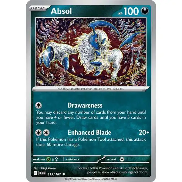 Pokemon Trading Card Game Paradox Rift Uncommon Absol #113
