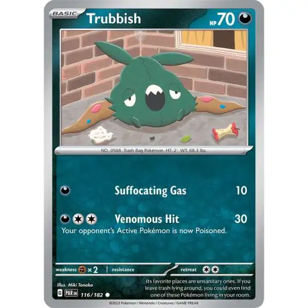 Pokemon Trading Card Game Paradox Rift Common Trubbish #116