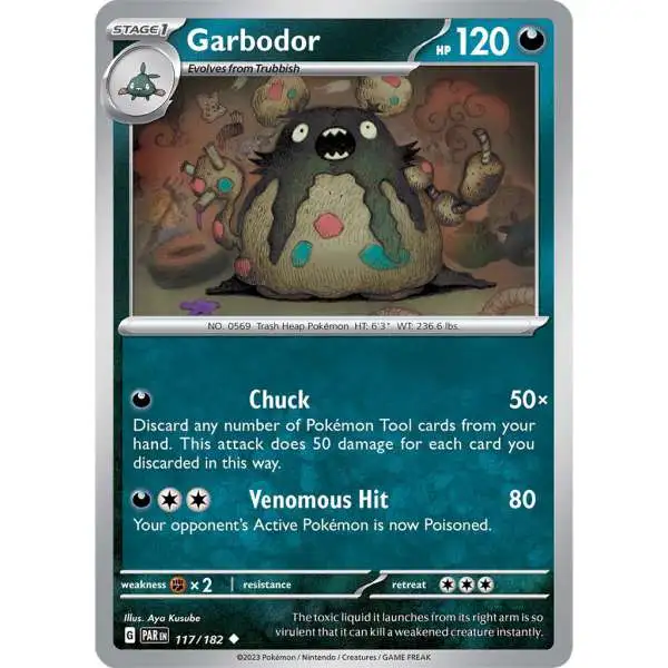 Pokemon Trading Card Game Paradox Rift Uncommon Garbodor #117