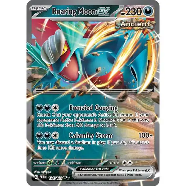 Pokemon Trading Card Game Paradox Rift Double Rare Roaring Moon ex #124