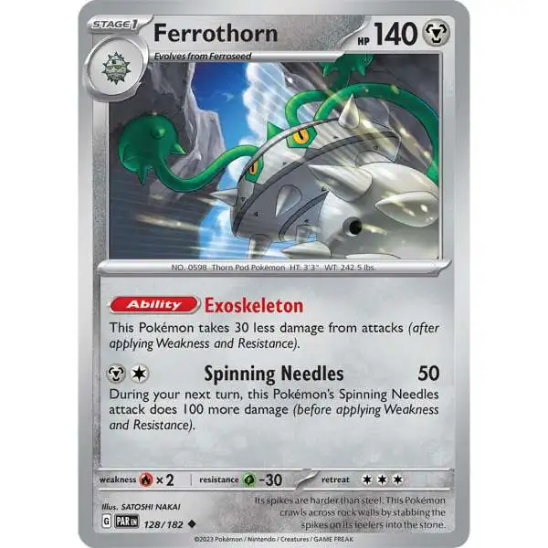 Pokemon Trading Card Game Paradox Rift Uncommon Ferrothorn #128