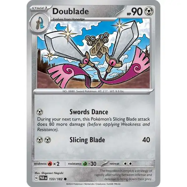 Pokemon Trading Card Game Paradox Rift Common Doublade #133