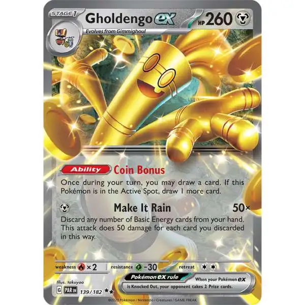 Pokemon Trading Card Game Paradox Rift Double Rare Gholdengo ex #139