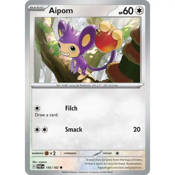 Pokemon Trading Card Game Paradox Rift Common Aipom #145