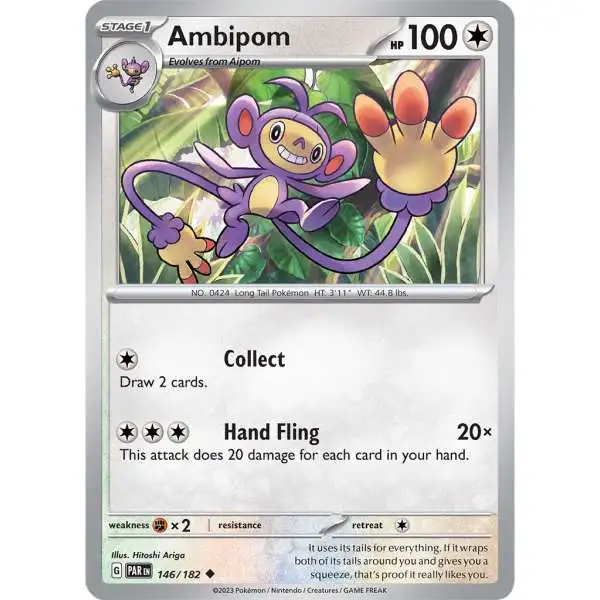 Pokemon Trading Card Game Paradox Rift Uncommon Ambipom #146