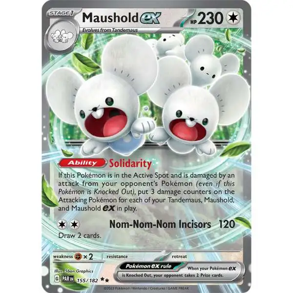 Pokemon Trading Card Game Paradox Rift Double Rare Maushold ex #155