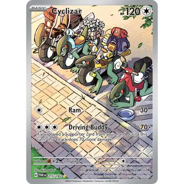 Pokemon Trading Card Game Paradox Rift Illustration Rare Cyclizar #215