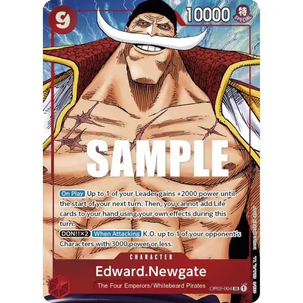 One Piece Trading Card Game Paramount War Super Rare Edward.Newgate OP02-004 [Alternate Art]