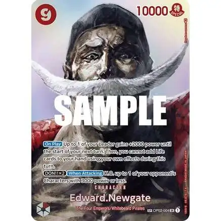 One Piece Trading Card Game Paramount War Super Rare Edward.Newgate OP02-004 [Parallel Rare]