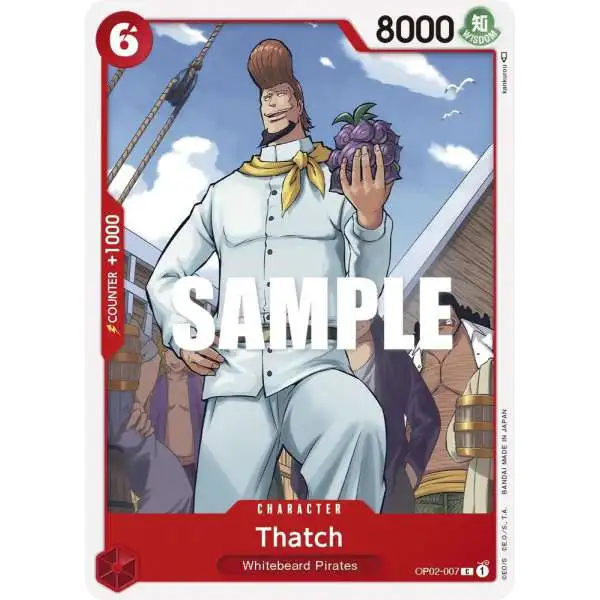 One Piece Trading Card Game Paramount War Common Thatch OP02-007