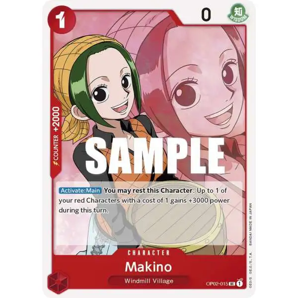 One Piece Trading Card Game Paramount War Uncommon Makino OP02-015