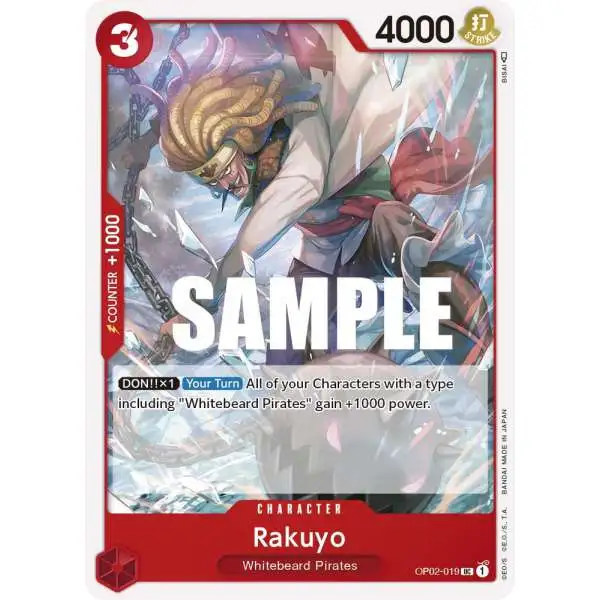 One Piece Trading Card Game Paramount War Uncommon Rakuyo OP02-019