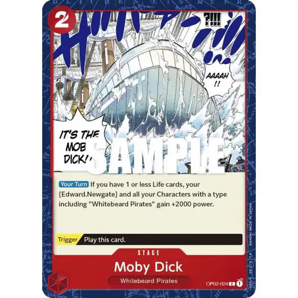 One Piece Trading Card Game Paramount War Common Moby Dick OP02-024