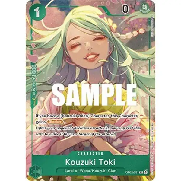 One Piece Trading Card Game Paramount War Uncommon Kouzuki Toki OP02-031 [Box Topper]