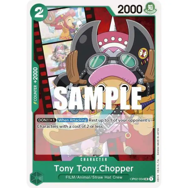 One Piece Trading Card Game Paramount War Uncommon Tony Tony.Chopper OP02-034