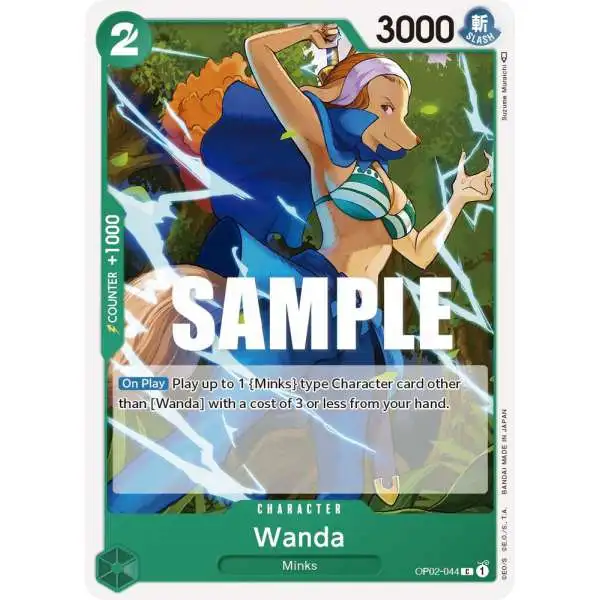 One Piece Trading Card Game Paramount War Common Wanda OP02-044