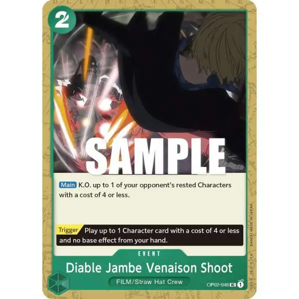 One Piece Trading Card Game Paramount War Uncommon Diable Jambe Venaison Shoot OP02-046