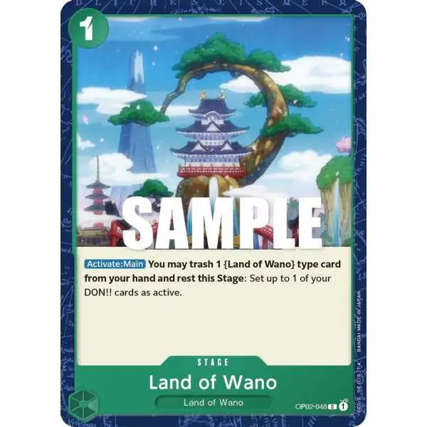One Piece Trading Card Game Paramount War Common Land of Wano OP02-048