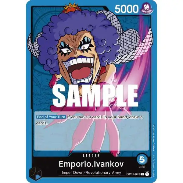 One Piece Trading Card Game Paramount War Leader Emporio.Ivankov OP02-049