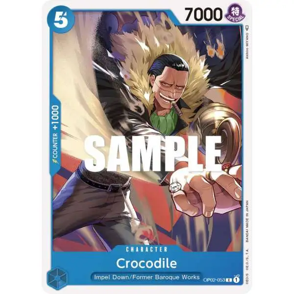 One Piece Trading Card Game Paramount War Common Crocodile OP02-053