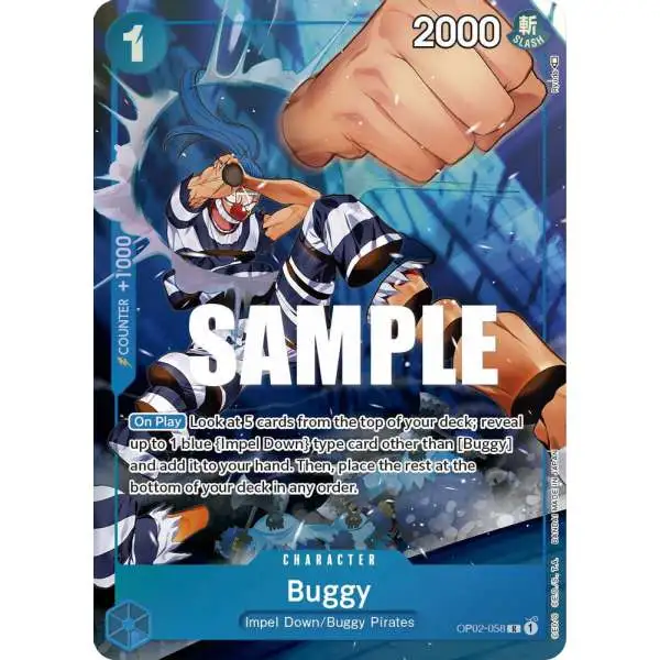 One Piece Trading Card Game Paramount War Rare Buggy OP02-058 [Alternate Art]