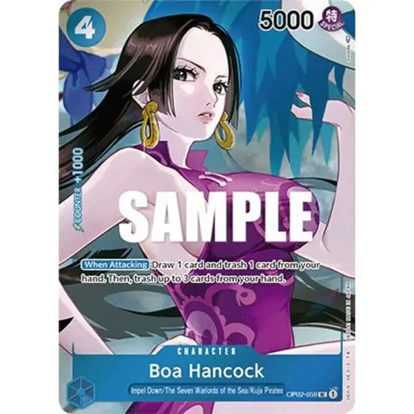 One Piece Trading Card Game Paramount War Uncommon Boa Hancock OP02-059 [Box Topper]