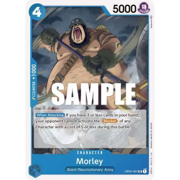 One Piece Trading Card Game Paramount War Uncommon Morley OP02-061