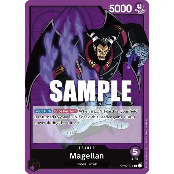 One Piece Trading Card Game Paramount War Leader Magellan OP02-071