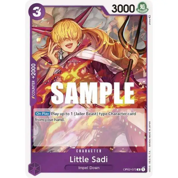 One Piece Trading Card Game Paramount War Rare Little Sadi OP02-073