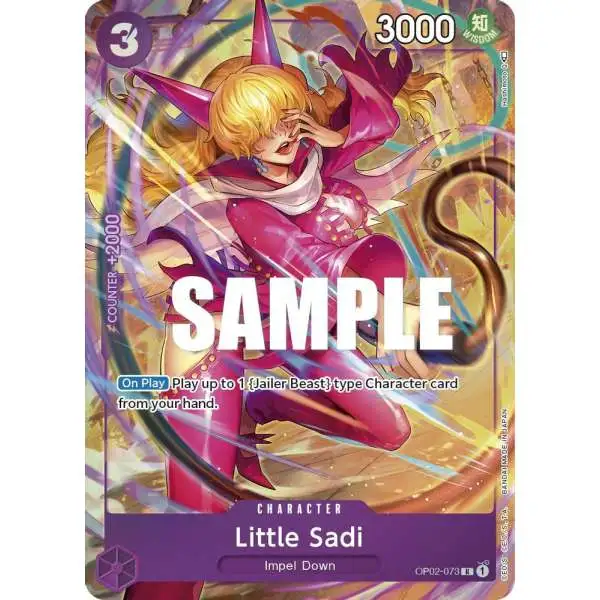 One Piece Trading Card Game Paramount War Rare Little Sadi OP02-073 [Alternate Art]