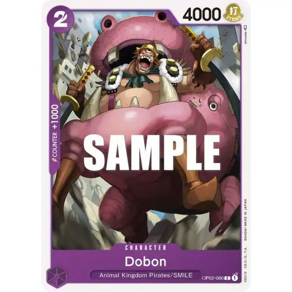 One Piece Trading Card Game Paramount War Common Dobon OP02-080