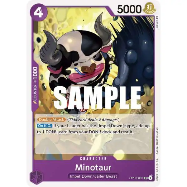One Piece Trading Card Game Paramount War Uncommon Minotaur OP02-087
