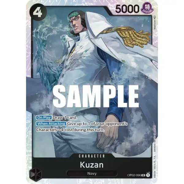 One Piece Trading Card Game Paramount War Super Rare Kuzan OP02-096