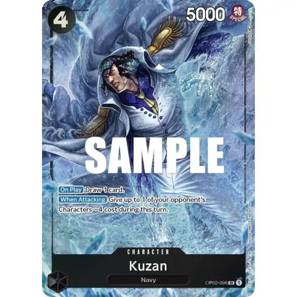 One Piece Trading Card Game Paramount War Super Rare Kuzan OP02-096 [Alternate Art]