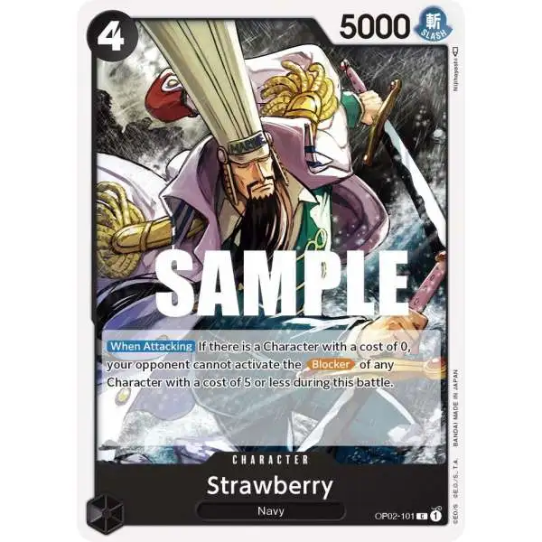 One Piece Trading Card Game Paramount War Common Strawberry OP02-101