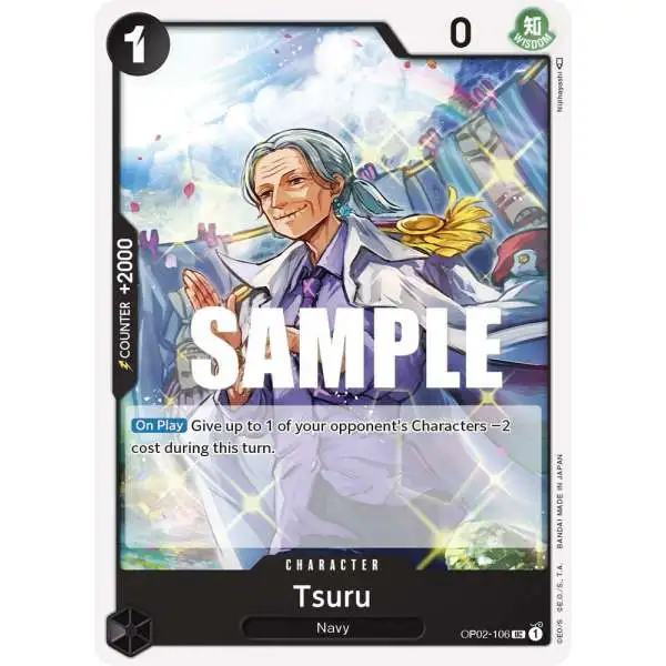 One Piece Trading Card Game Paramount War Uncommon Tsuru OP02-106