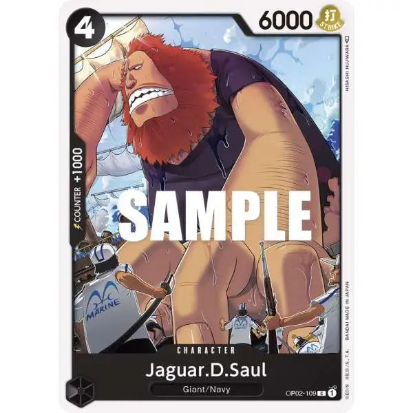 One Piece Trading Card Game Paramount War Common Jaguar.D.Saul OP02-109