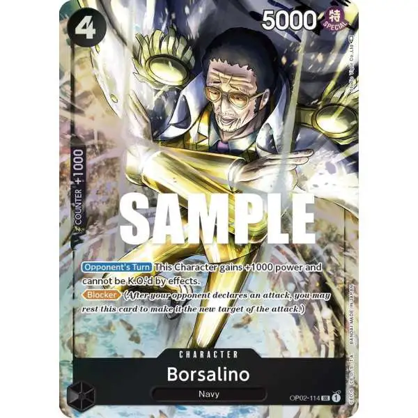 One Piece Trading Card Game Paramount War Super Rare Borsalino OP02-114 [Alternate Art]