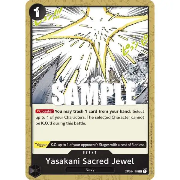 One Piece Trading Card Game Paramount War Common Yasakani Sacred Jewel OP02-118