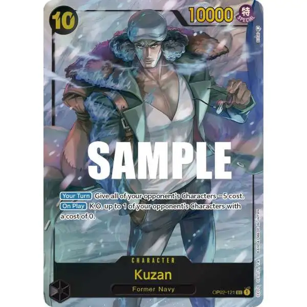 One Piece Trading Card Game Paramount War Secret Rare Kuzan OP02-121 [Alternate Art]