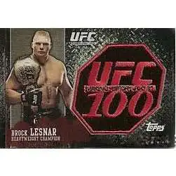 Topps UFC 100 Patch Cards Brock Lesnar Exclusive